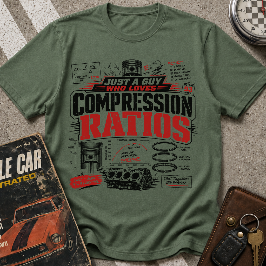 A Guy Who Loves Compression Ratios T-Shirt