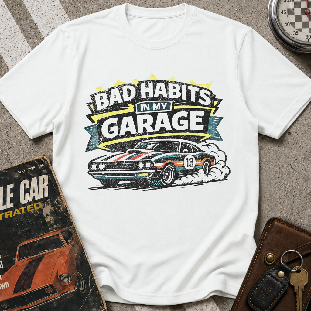 Bad Habits In Garage T-Shirt