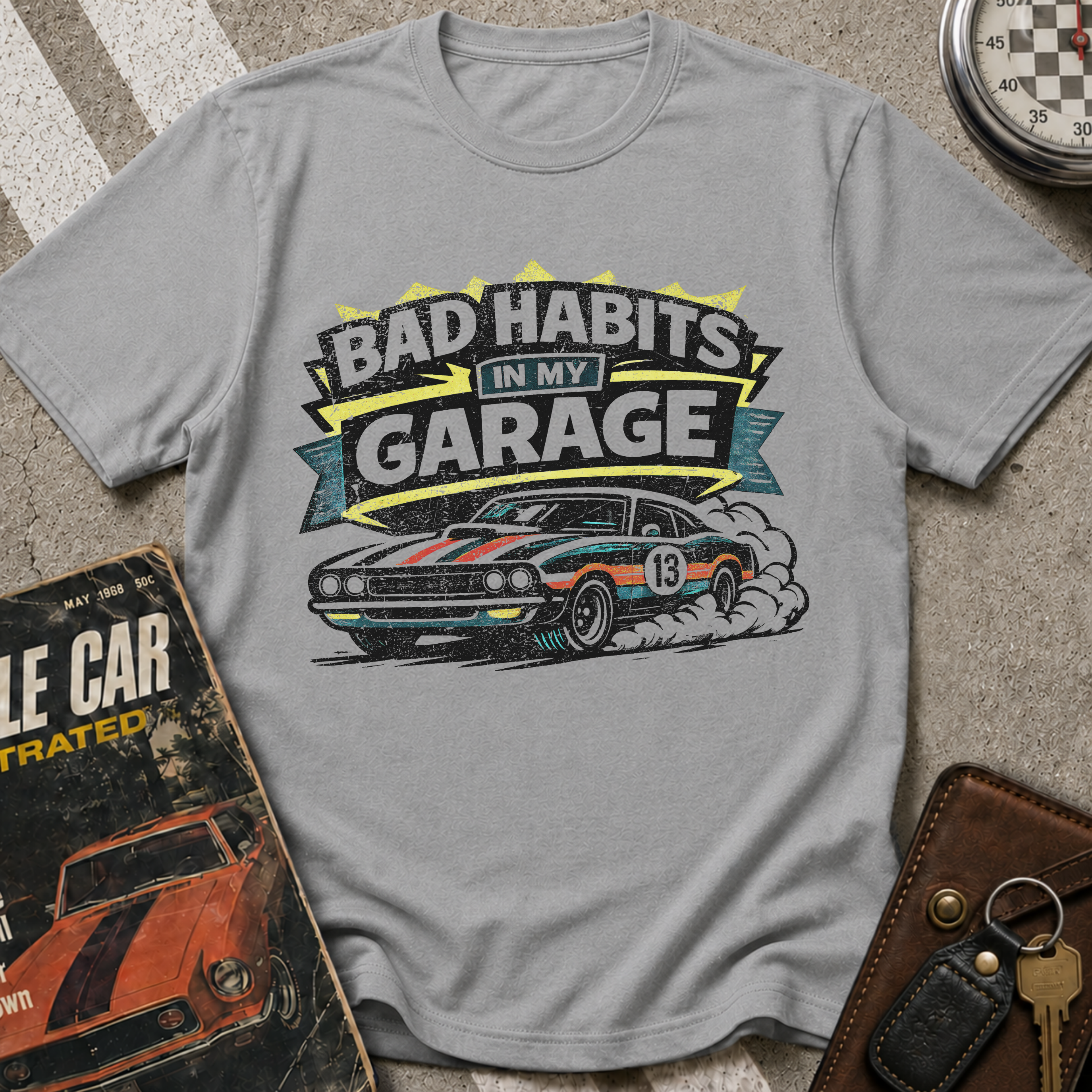 Bad Habits In Garage T-Shirt